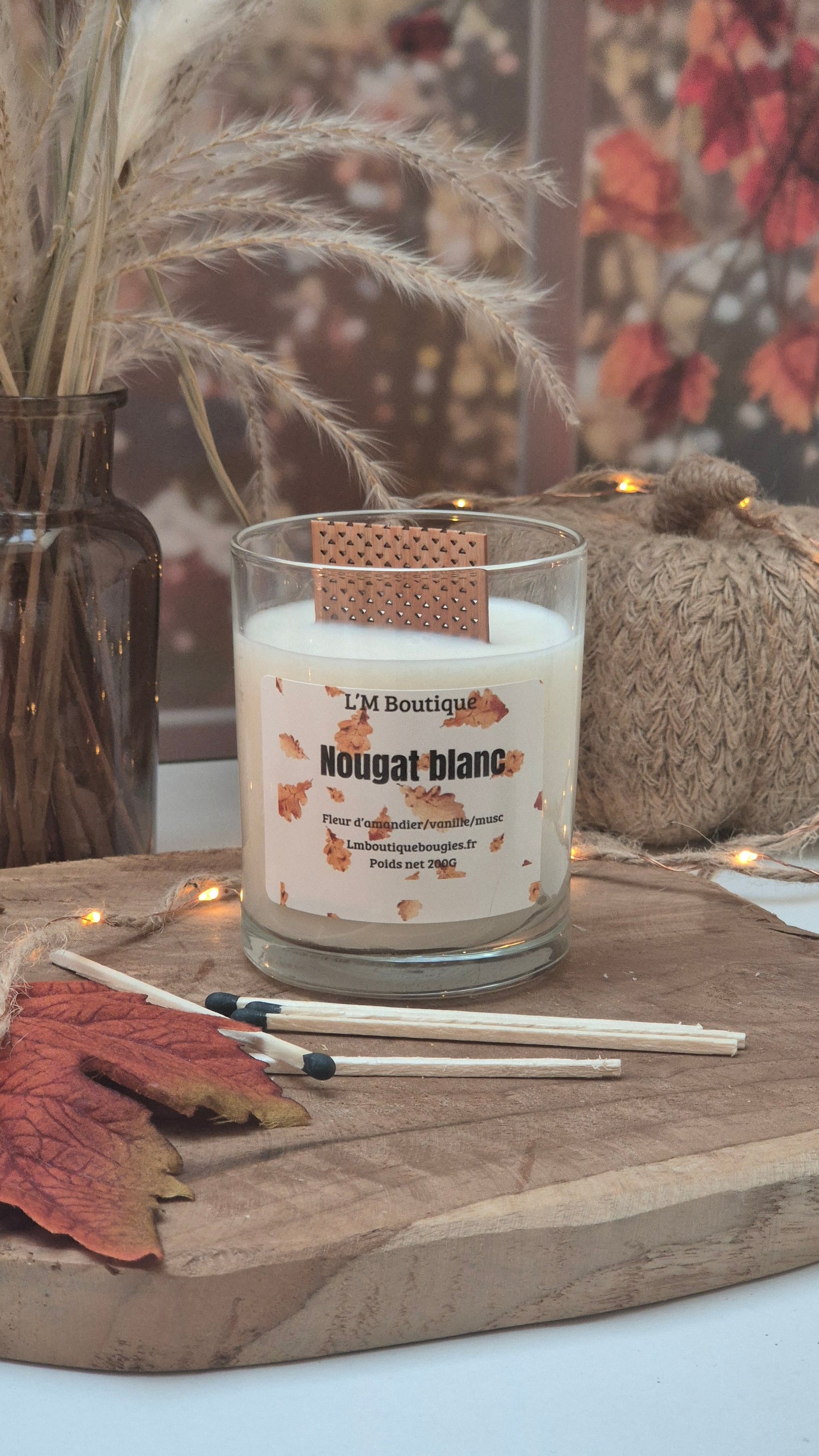 Bougie nougat blanc