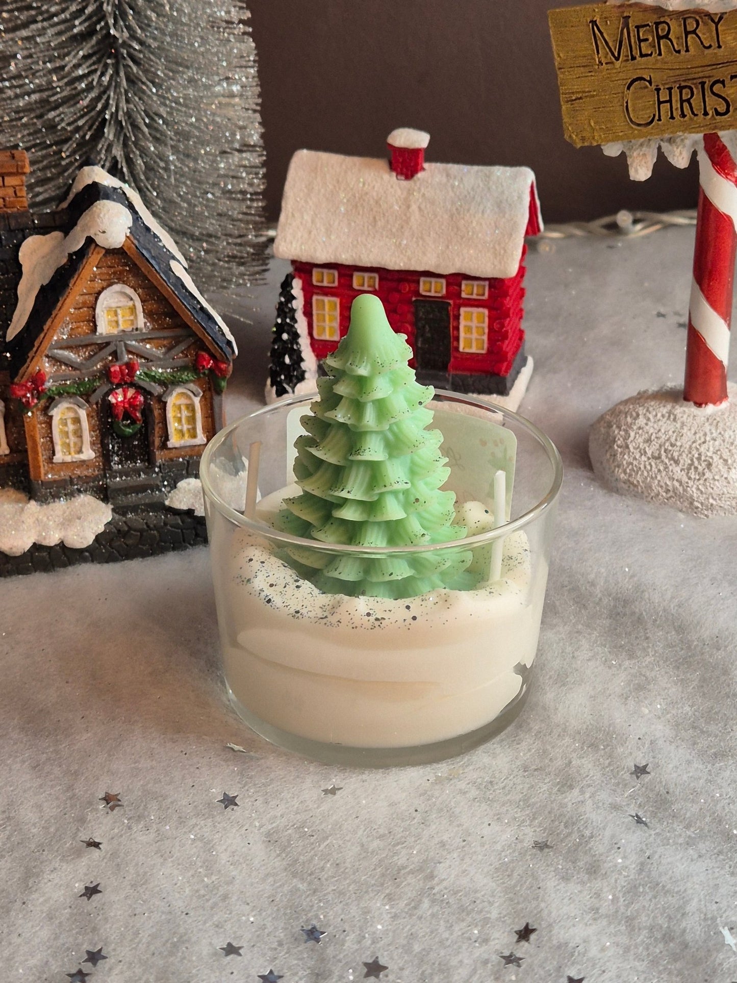 Bougie sapin de noël