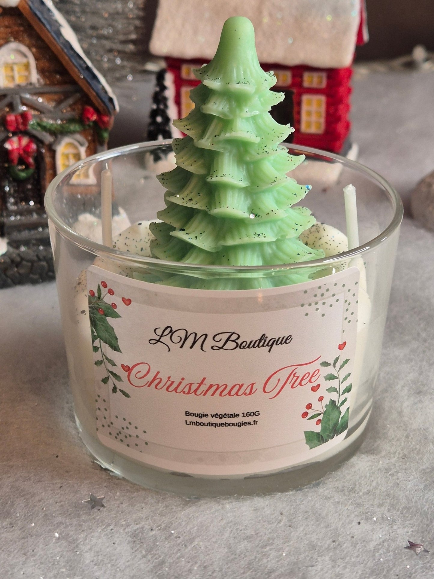 Bougie sapin de noël