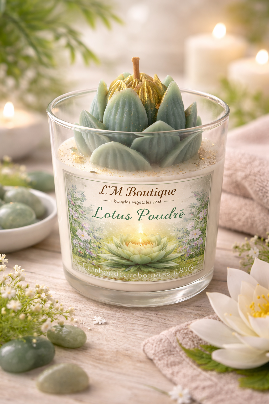 Bougie lotus