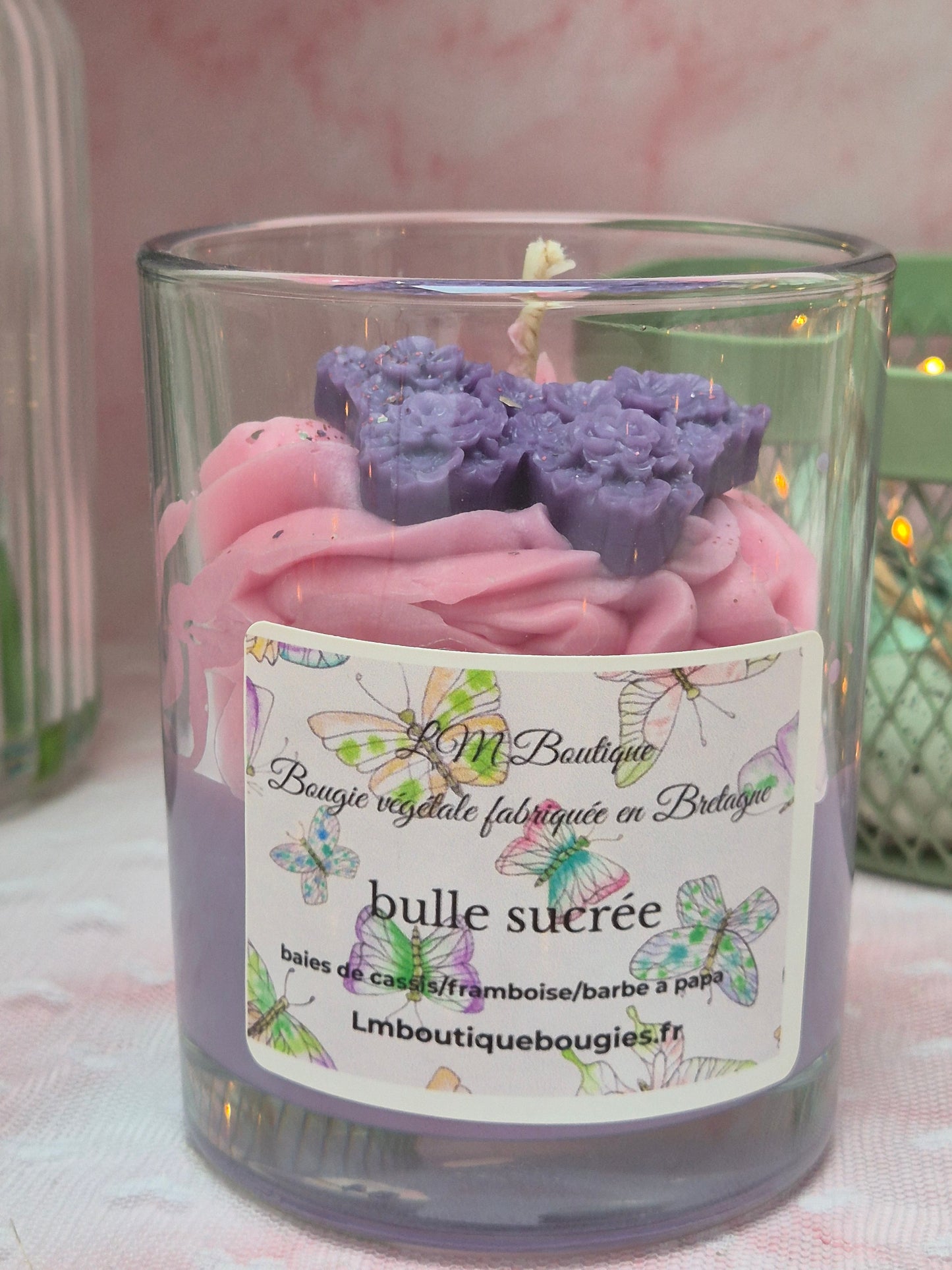 Bougie bulle sucrée