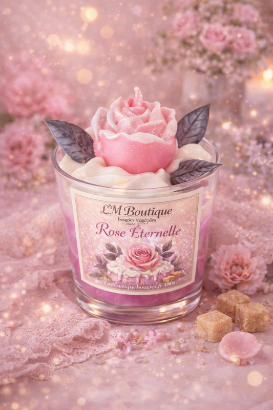 Bougie rose éternelle
